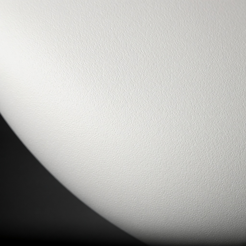 Macro of a matte white stretch-ceiling membrane